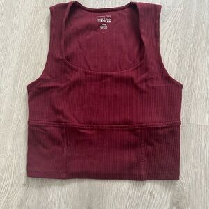 American eagle square neck top in size large.